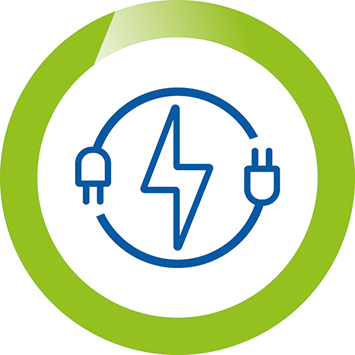 Logo für elektrischen Strom