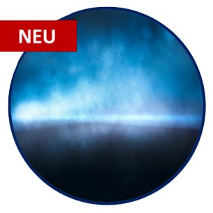 Icon mit blauem Rauch und schwarzem Grund
