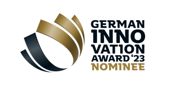 Logo der Nominierung für den German Innovation Award 2023