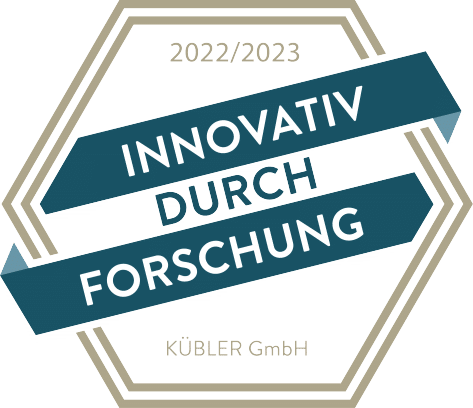 Innovative through research 2022/2023" seal.