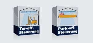 Icons für Steuerungsmodule Park-off und Tor-off Steuerung