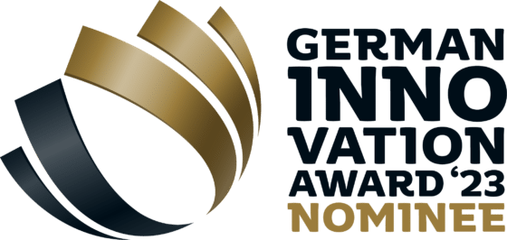 Logo "German Innovation Award 2023 Nominee".