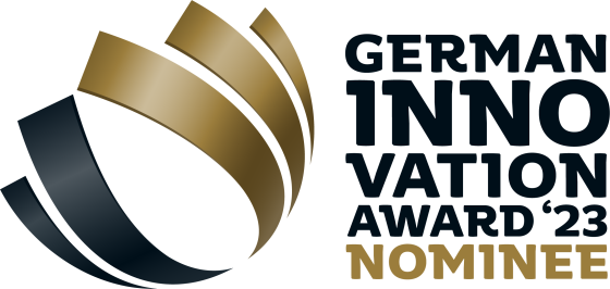 Logo "German Innovation Award 2023 Nominee".