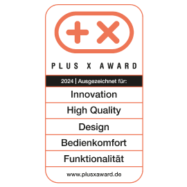 Logo eines Unternehmenspreises für FUTURA - PLUS X AWARD