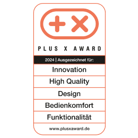Plus X Award 2024 Siegel für Innovation und Qualität.