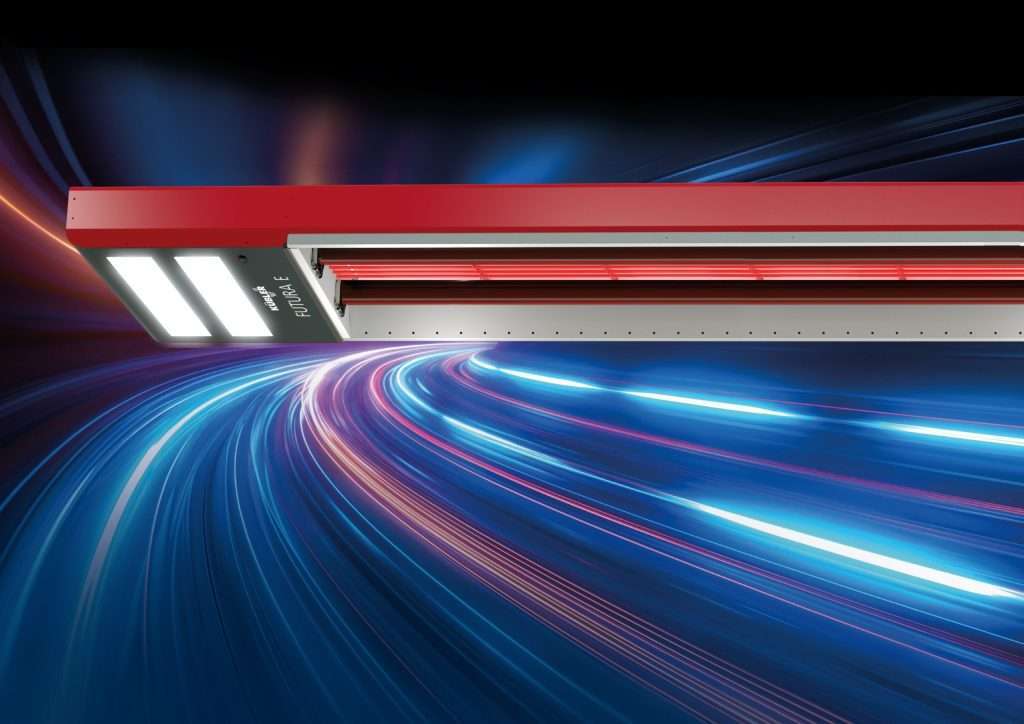 Moderni LED-valaistus futuristisella valotehosteella