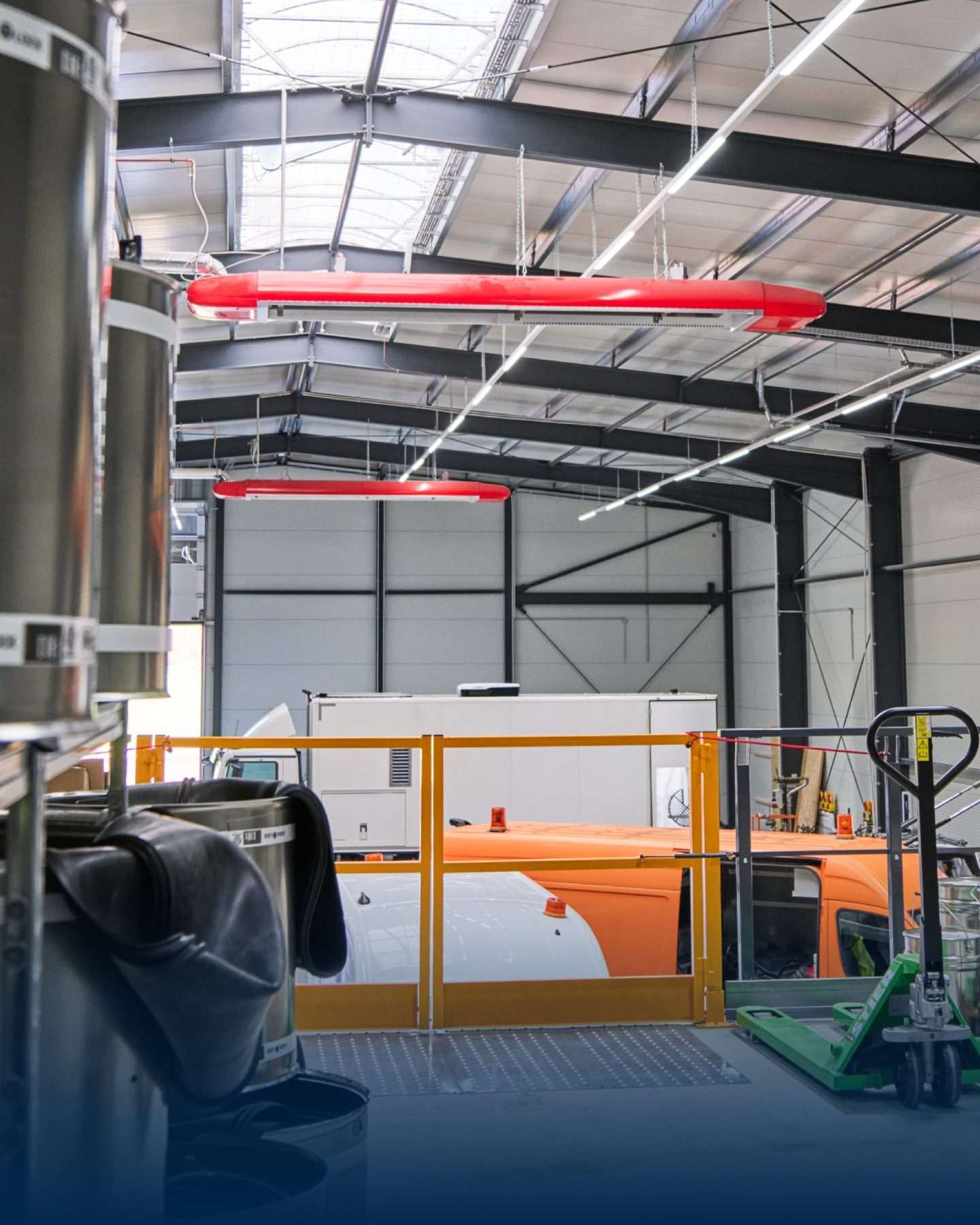 Oppvarming av Kübler-hallen - sett ovenfra