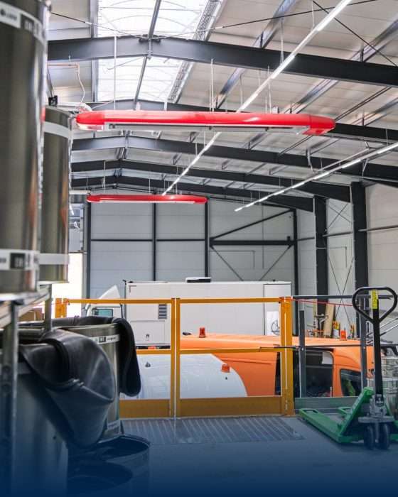 Uppvärmning av Küblerhallen - vy från ovan